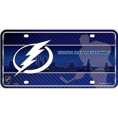 RICO Rico LP-5564 6 x 12 in. Tampa Bay Lightning Metal Novelty License Plate LP-5564